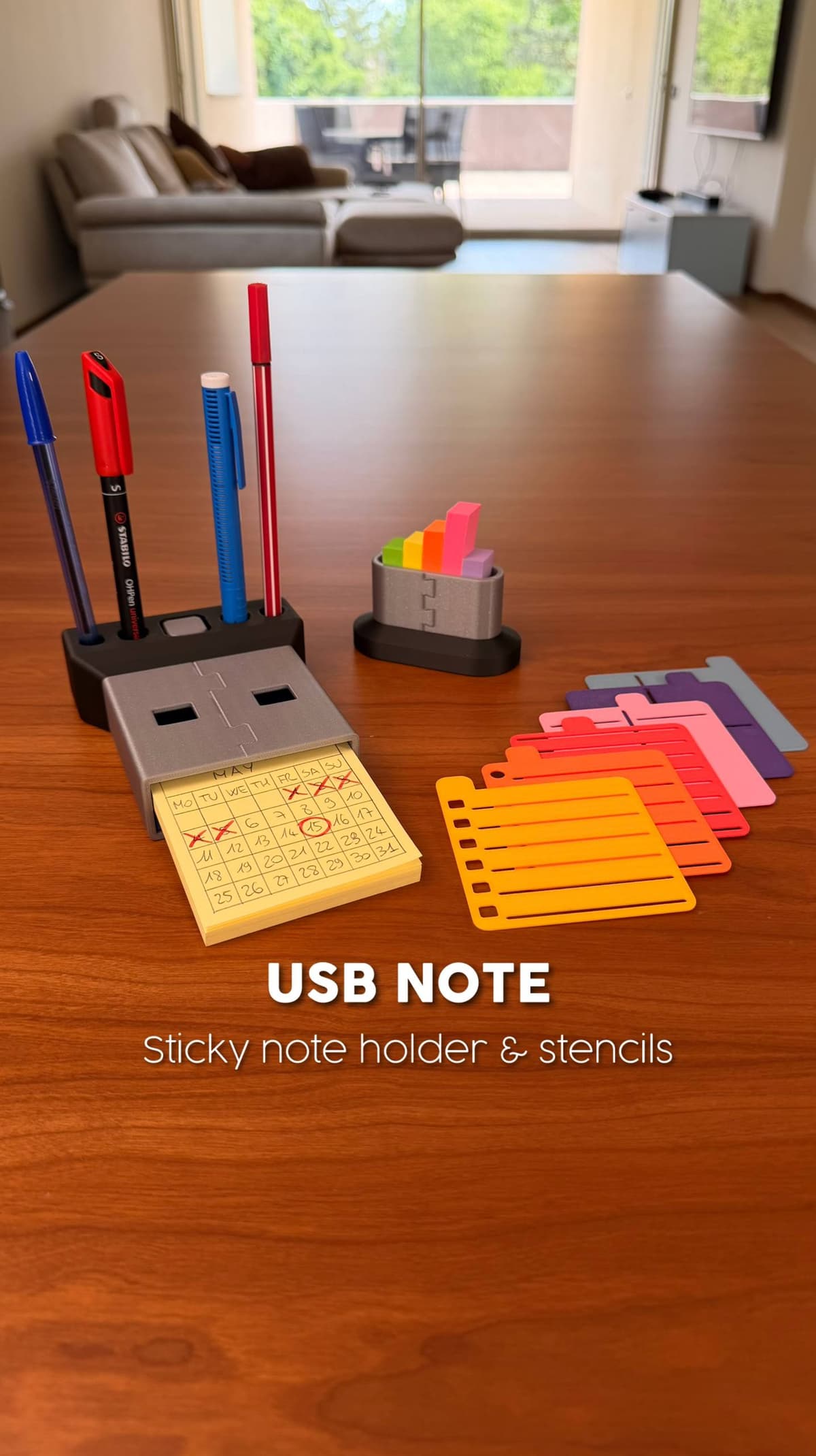 Sticky Note Inventions USB NOTE | STICKY NOTE HOLDER & STENCILS - 3D model by af_inventions on ...