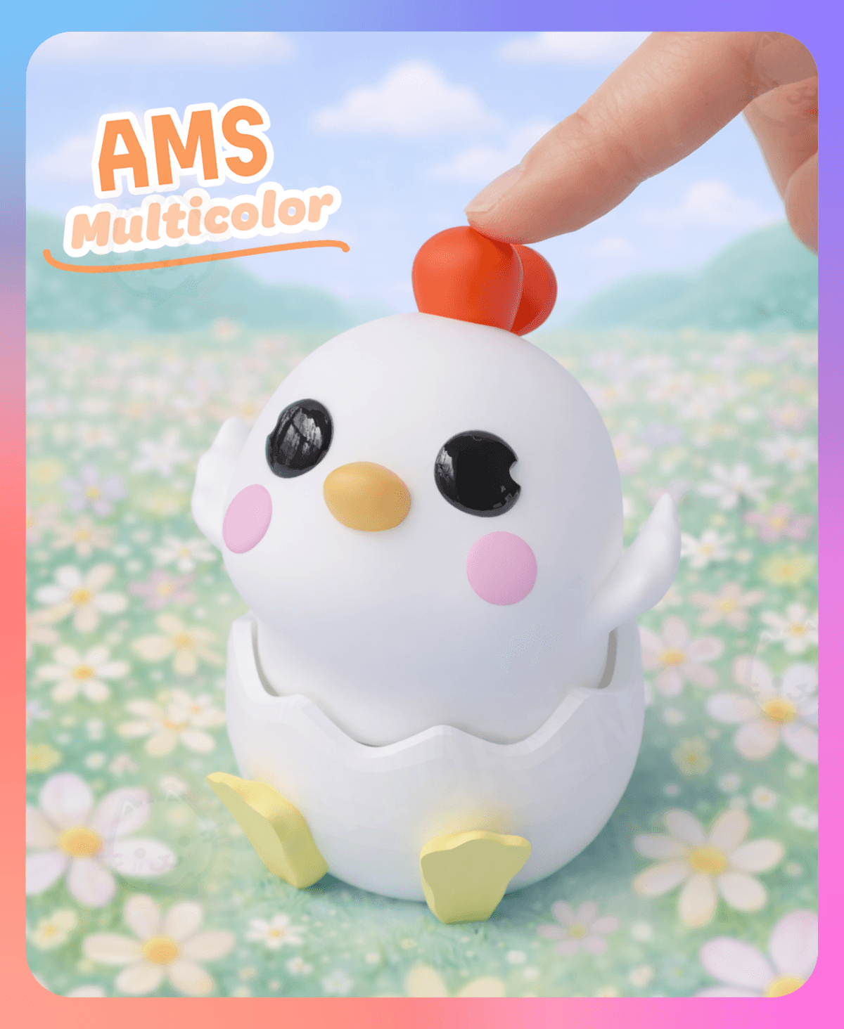 Hatchable Robot Hatching Little Hen Easter Clicker (Multicolor) - 3D model by UniQrint ...