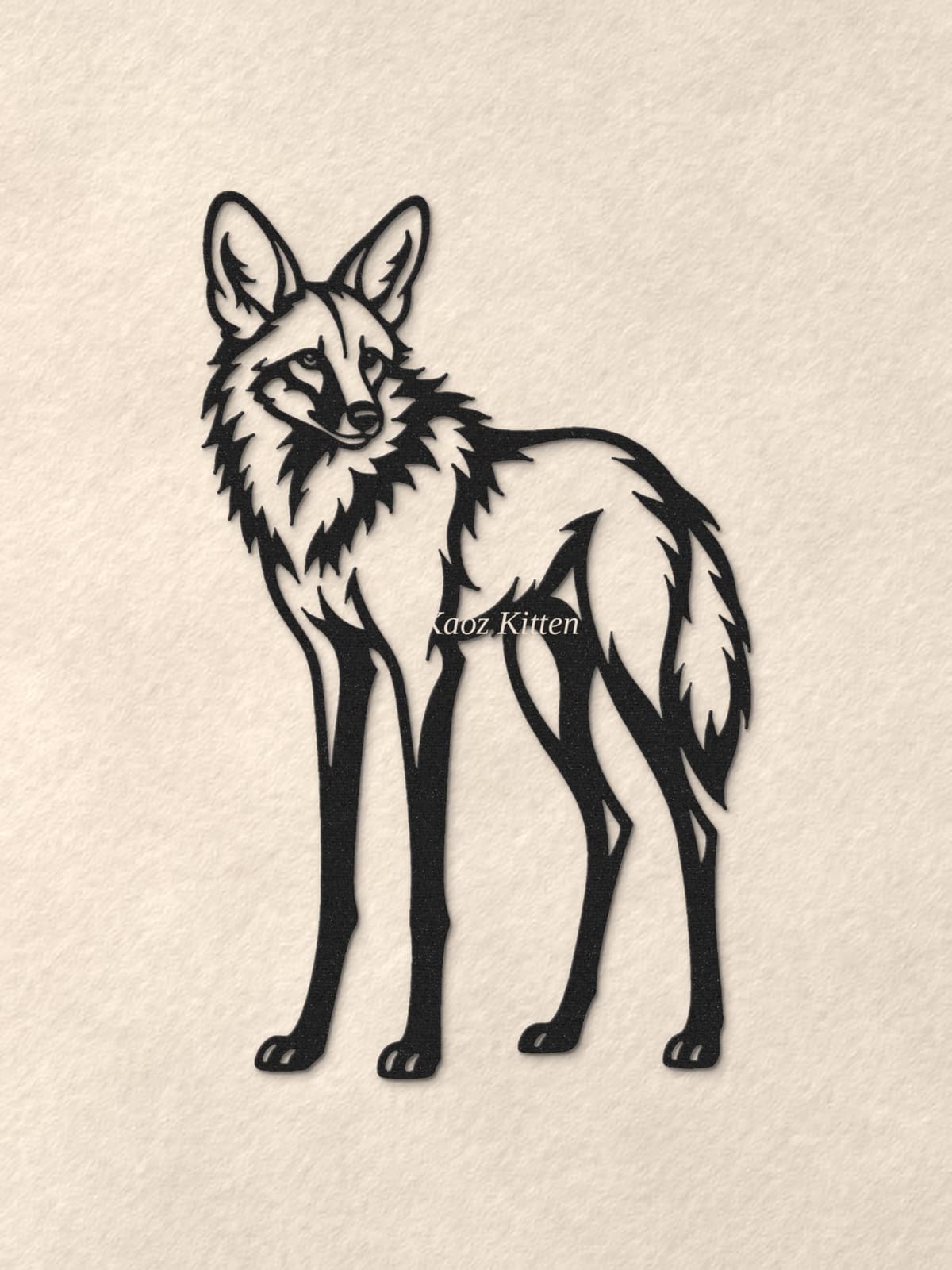 Clean Wolf Model Maned Wolf Wall Art - 3D model by KaozKitten on Thangs