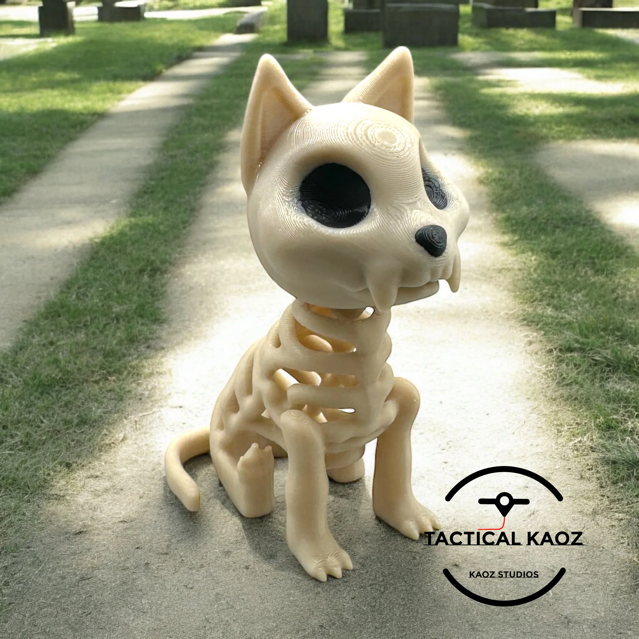 Skeleton Kitty Spooky Skeleton Cat – Halloween Feline Decor - 3D model by Tactical ...