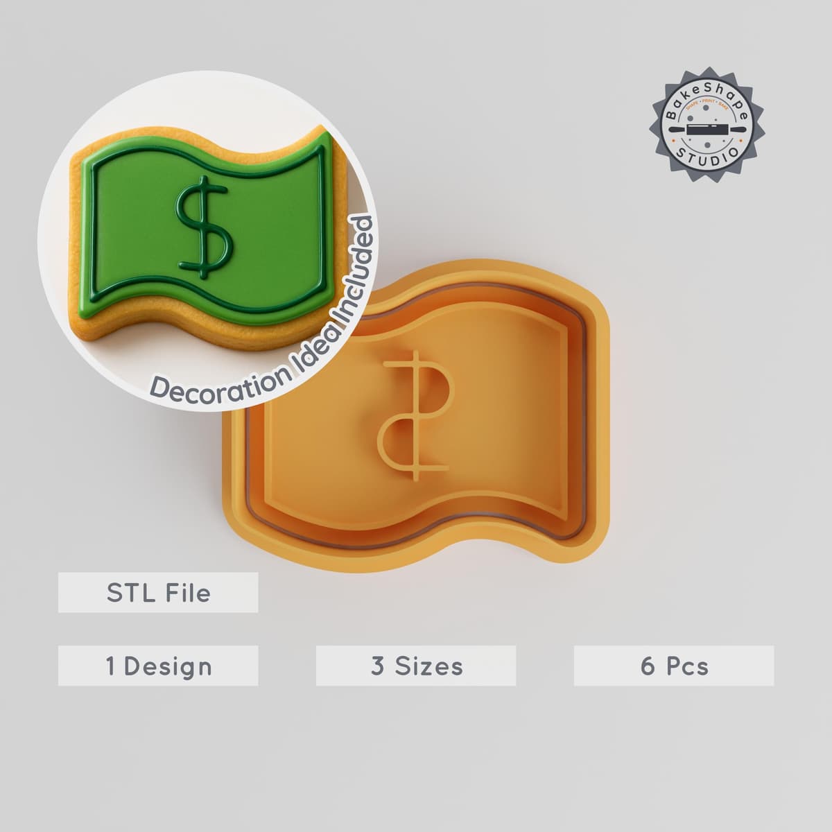 Money Cutter Money Shape Cutter & Stamp Set, Cookie & Fondant Cutting Tools, Finance ...
