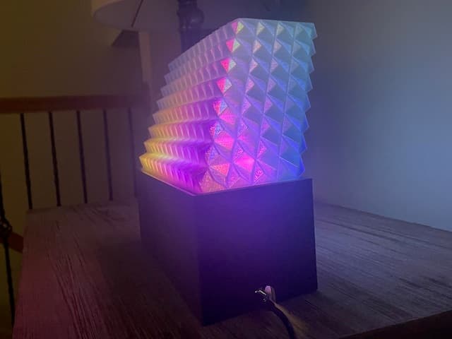 Triangle Led Rotating Prism 3D Triangular Prism LED Lamp - 3D model by B1G_Jano on Thangs