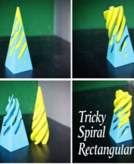 Rectangle To Rectangular Fidget Tricky Spiral Rectangular Fidget Puzzle - 3D model by BrodyMakes on Thangs