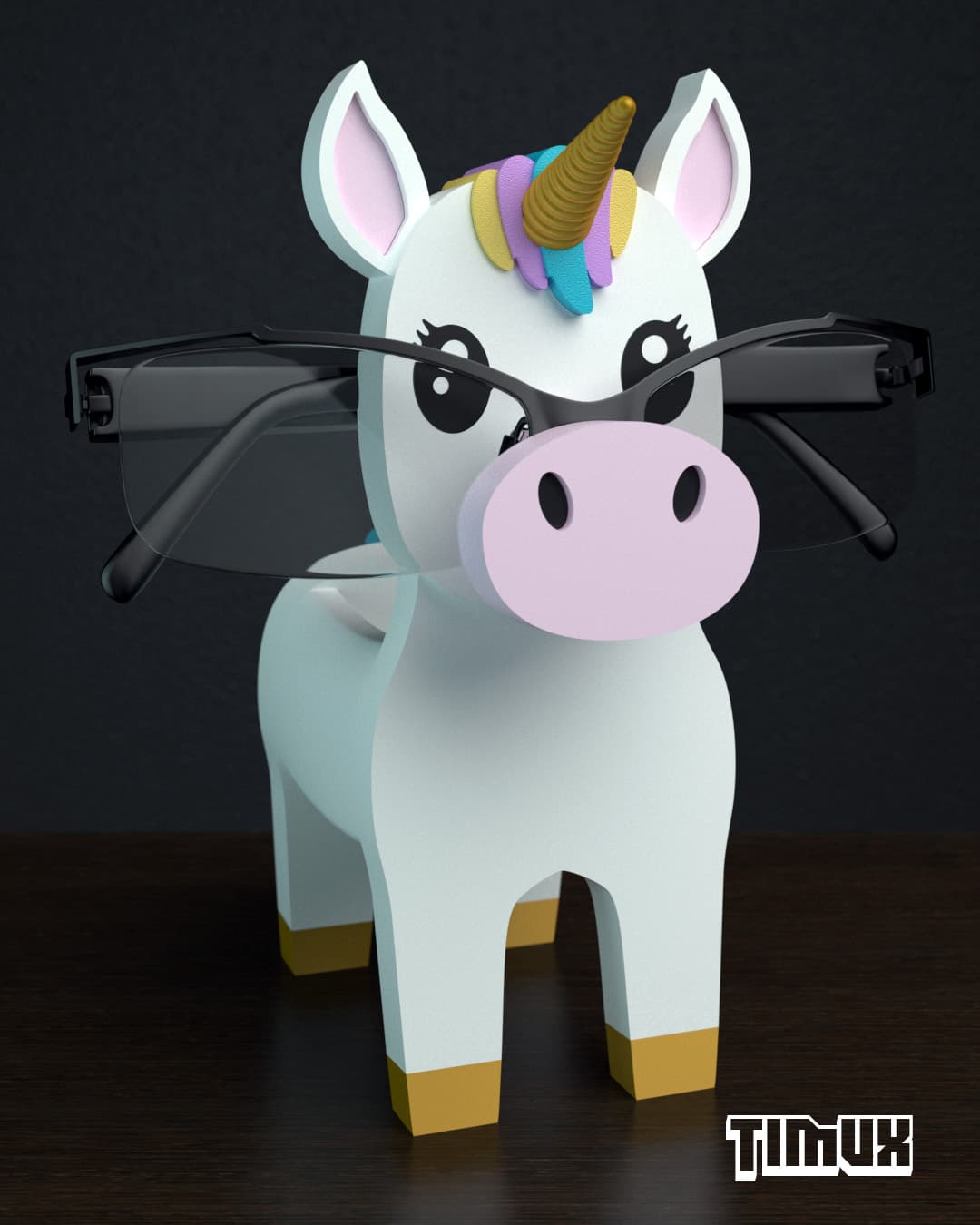 Timux UNICORN GLASSES HOLDER - 3D model by TIMUX on Thangs