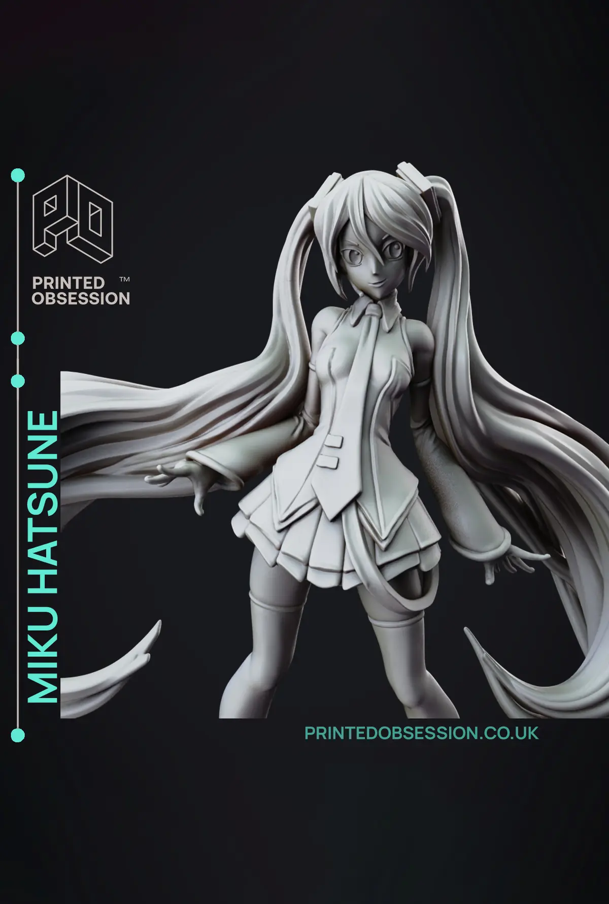 Miku R3 Model Miku Hatsune - Vocaloid - 120 mm Fanart Model - 3D model by ...