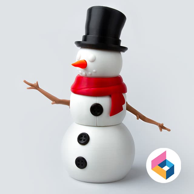Plastic Stackable Snowman Foldable 3 Stacked Snowman - 3D model by GOODesign on Thangs