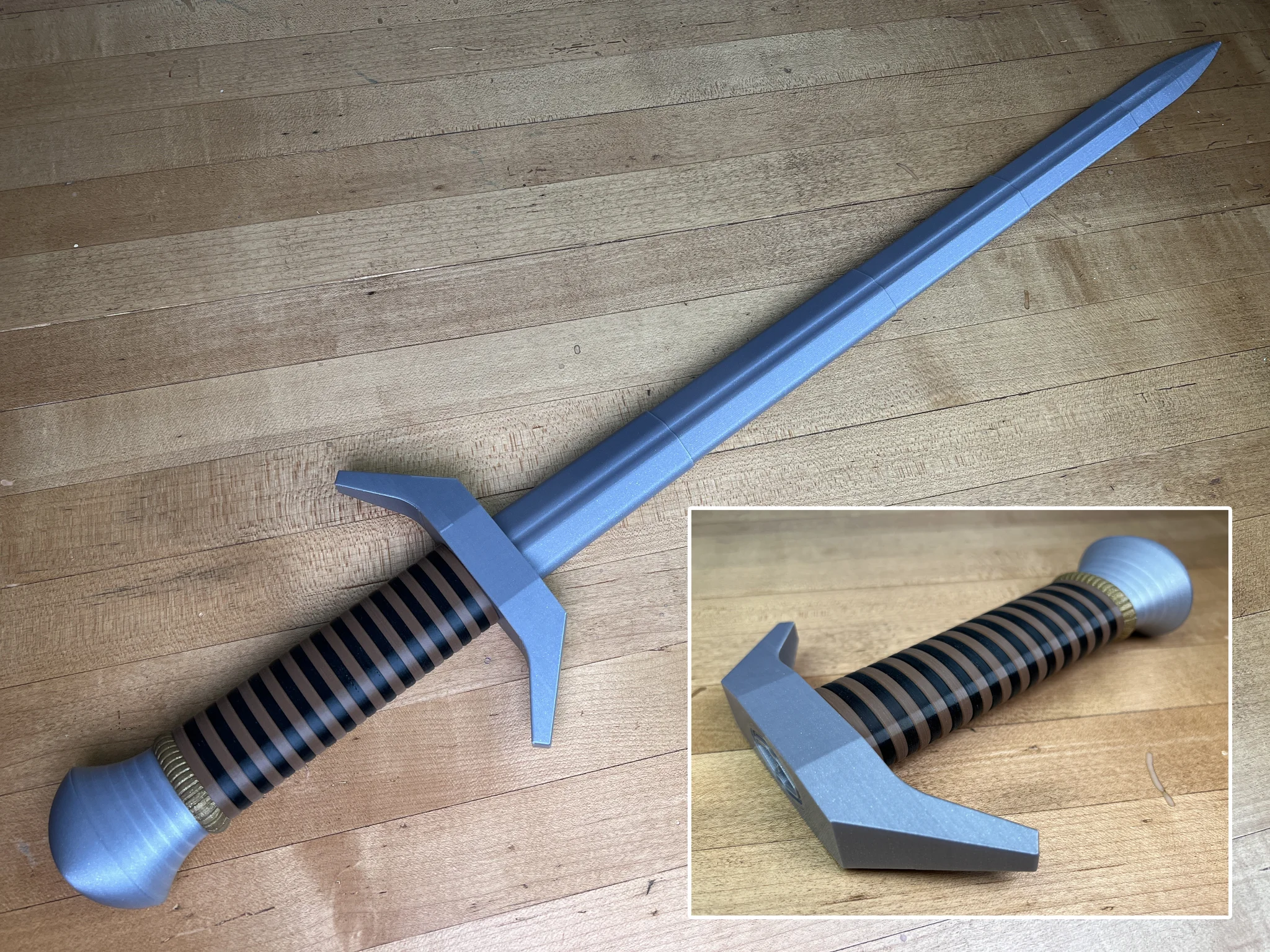 Broadsword Ref. Image Collapsing Broadsword v2 Print-in-Place Multi-Color - 3D model by ...
