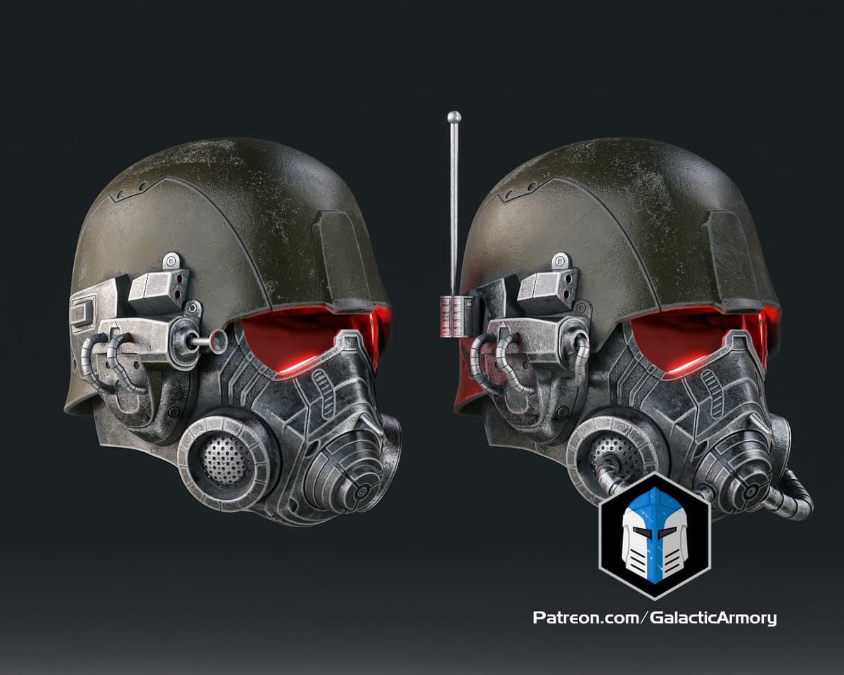 Fallout Ranger Helmet Concept Fallout NCR Ranger Advanced and Elite Helmets - 3D Print Files - 3D ...
