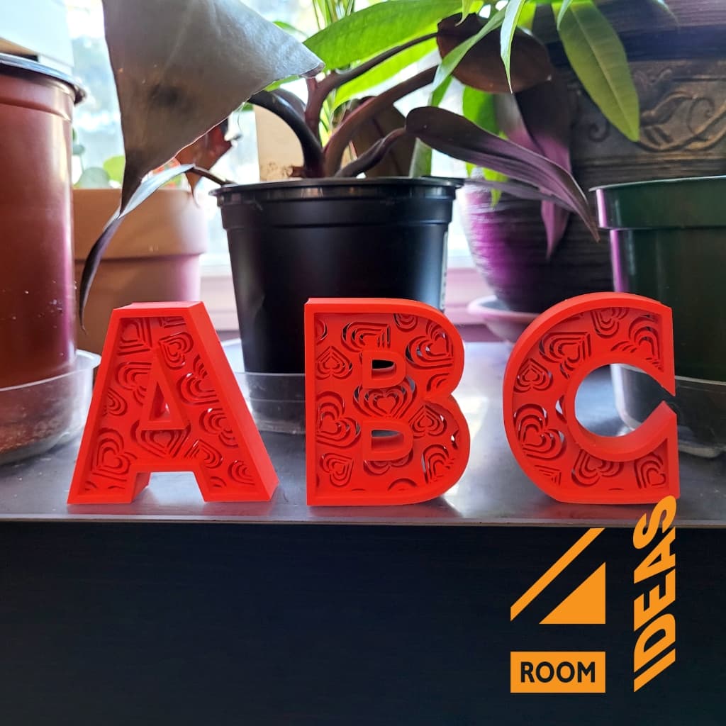 Bce Letters Hearts Alphabet Letters Set - 3D model by room4ideas on Thangs