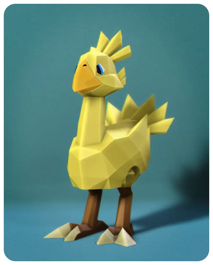 Chocobo Model Inspector Low Poly Chocobo - 3D model by NikkoIndustries on Thangs