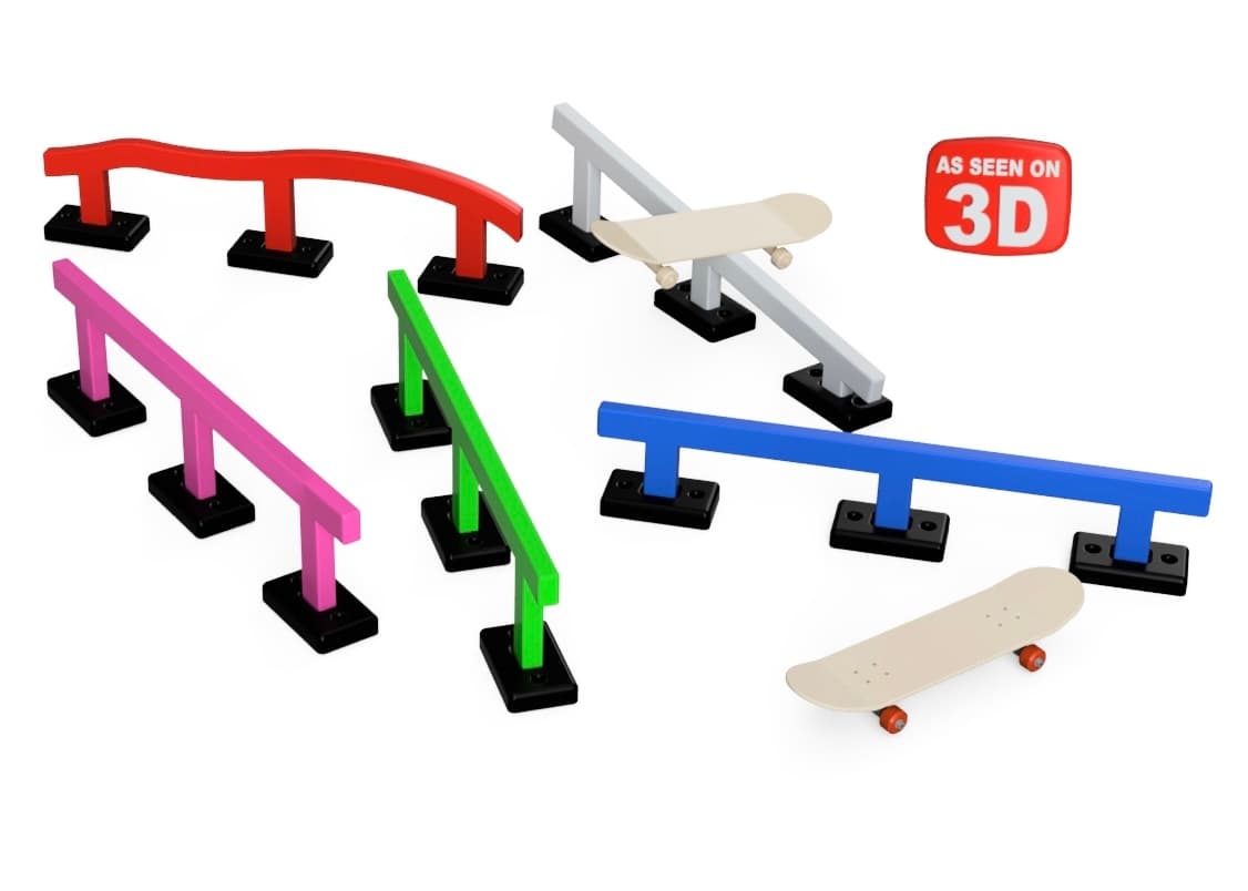 Fingerboard Raisable Rails Fingerboard Rails - 3D model by AsSeenOn3d on Thangs