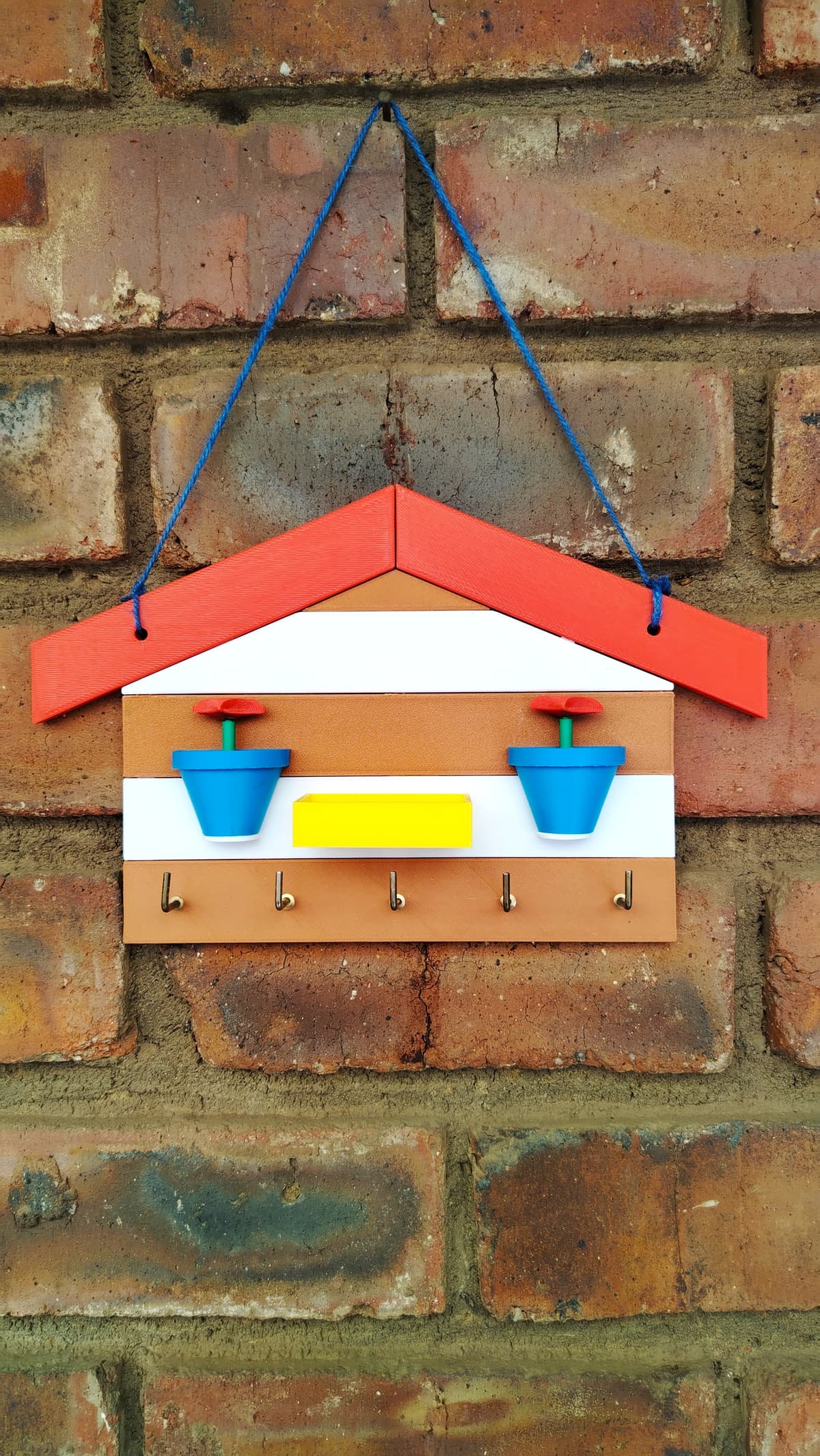Key Rack Holder Easy Model The Happy House Key Rack - 3D model by pamela.woest on Thangs