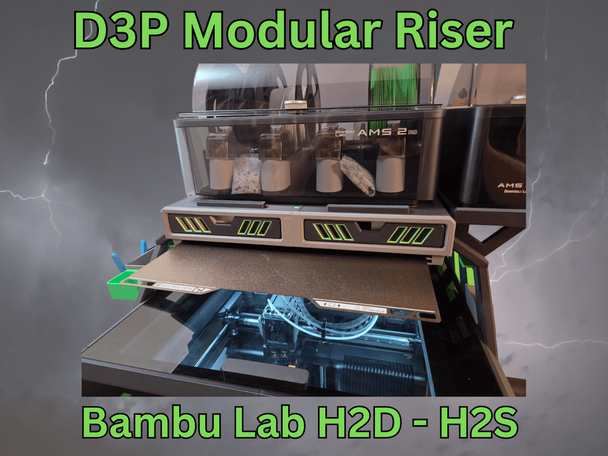 H2s Riser Bambu H2D H2S H2C D3P Riser - 3D model by Darren 3d Print on Thangs ...