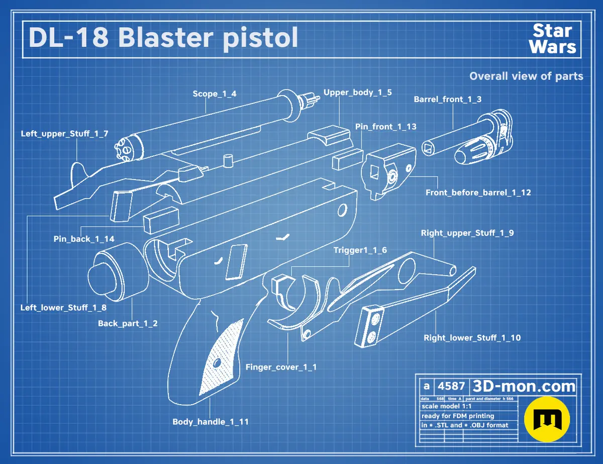 Dl18 DL-18 Blaster - 3D model by 3Demon Force on Thangs - Image 3 of 9