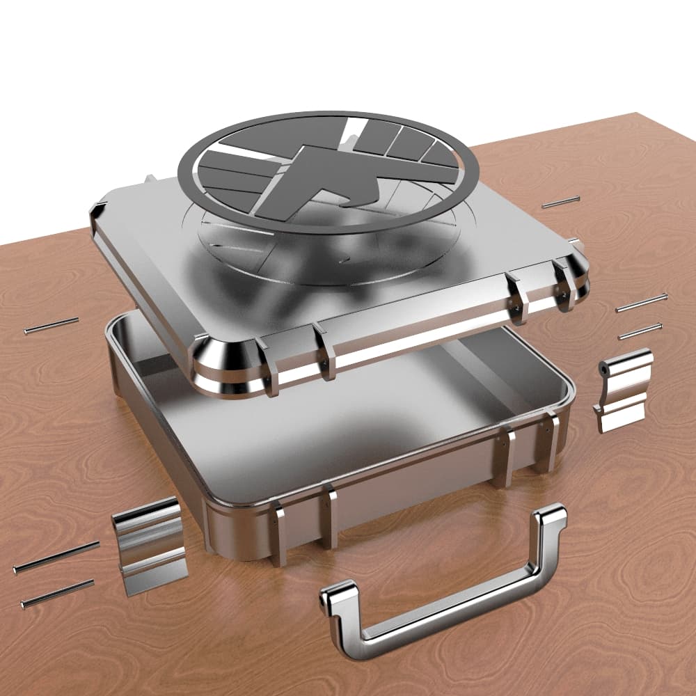 Box Filpped SHIELD Tool Box Multipart with Flipped Logo - 3D model by frikarte3D on ...
