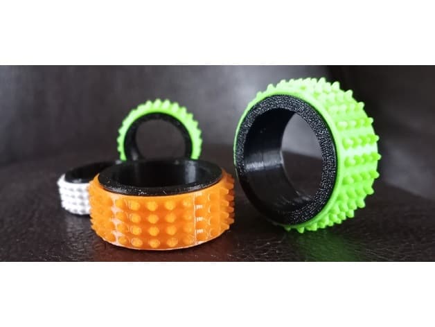 Tactile Fidget Rings (spinning fun toy) - 3D model by glennovits3d on ...
