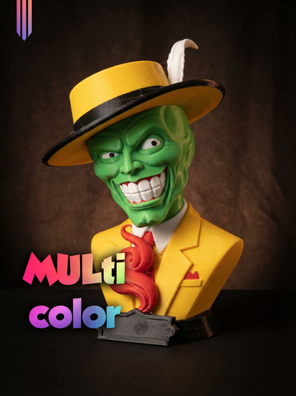 Fdm Mask The Mask Bust 3MF | Movie Icon Multi-Color | FDM - 3D model by ...