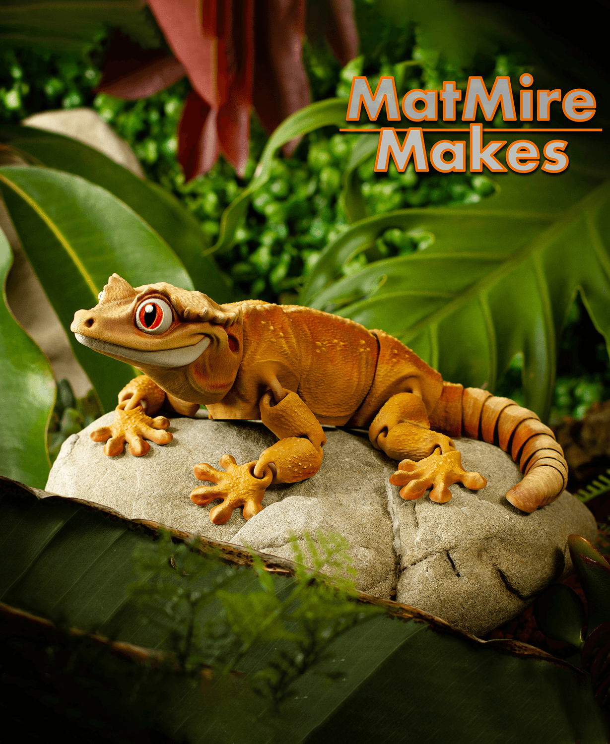 Gecko Action Figure Leopard Gecko - Articulated Figure - 3D model by MatMire_Makes on Thangs