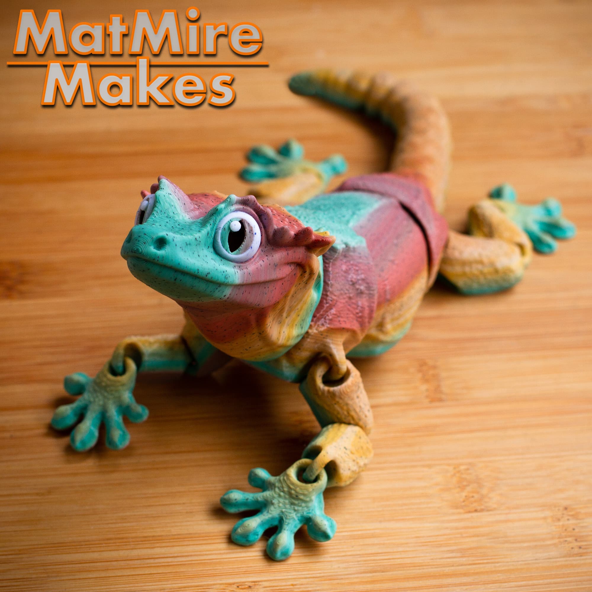 Gecko Action Figure Crested Gecko - Articulated Figure - 3D model by MatMire_Makes on Thangs