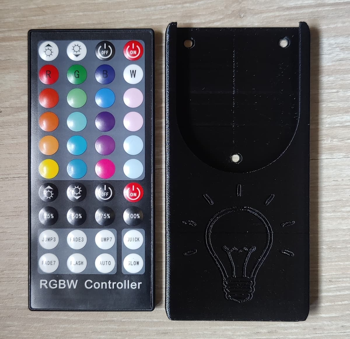 Rgbw Led Remote Big RGBW LED Remote Control Wall Mount With Light Bulb Ingraved - 3D ...
