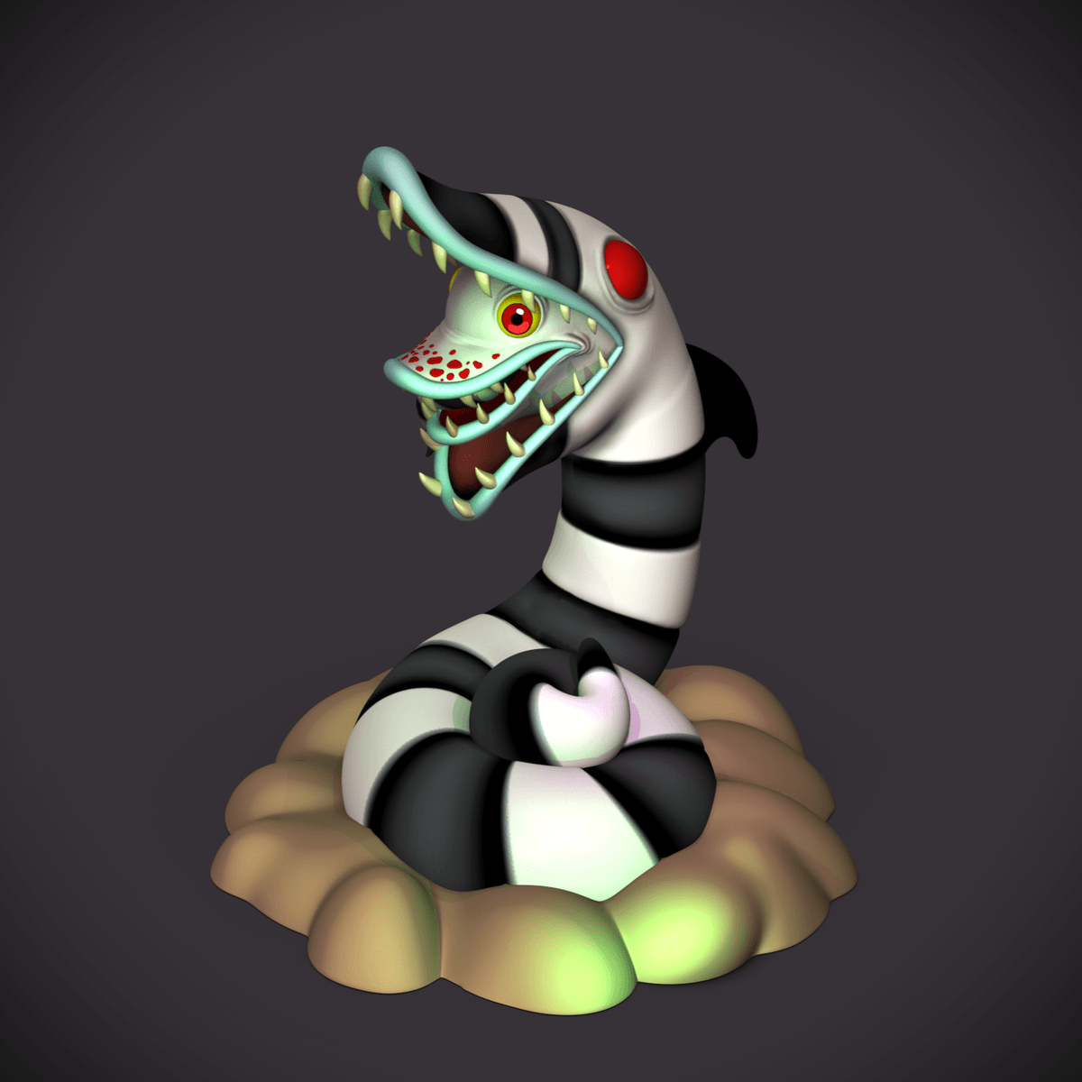 Sandworm (Beetlejuice) -Little Big Head - 3D model by ChelsCCT ...