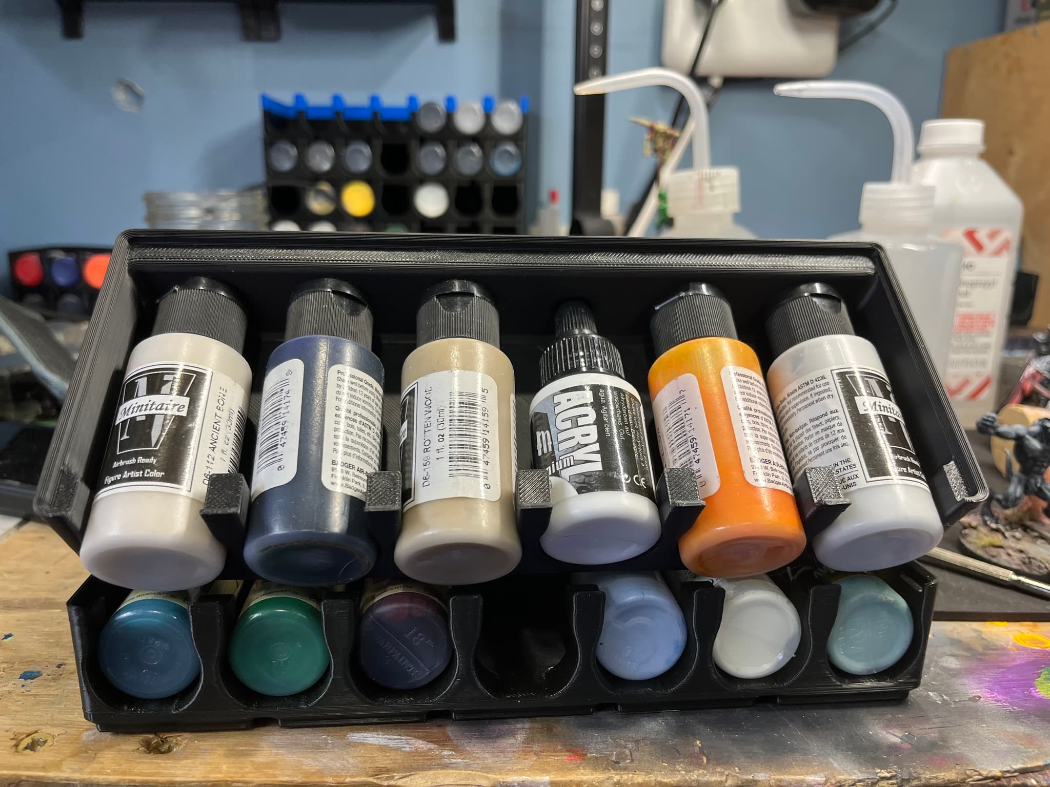 Stackable Gridfinity Gridfinity Pro Acyl and Minitaire Stackable Paint Storage .stl - 3D ...
