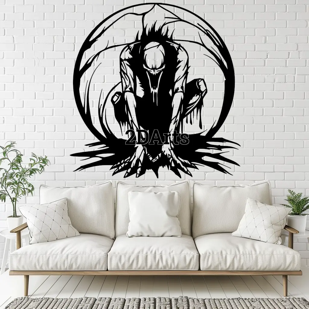Horror Wall Vector Horror Creature 2D Wall Art/Window Art - Digital STL & SVG File for 3D ...