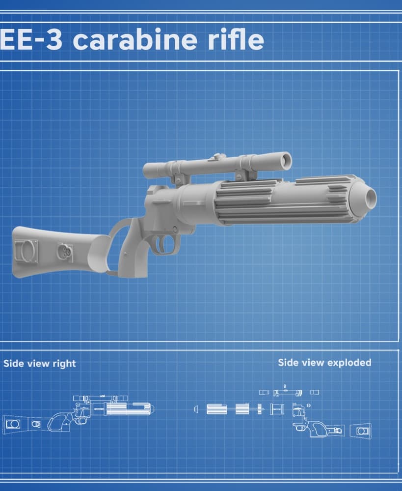 Ee3 Buy EE-3 Blaster Rifle for $15.00 - 3D model on Thangs