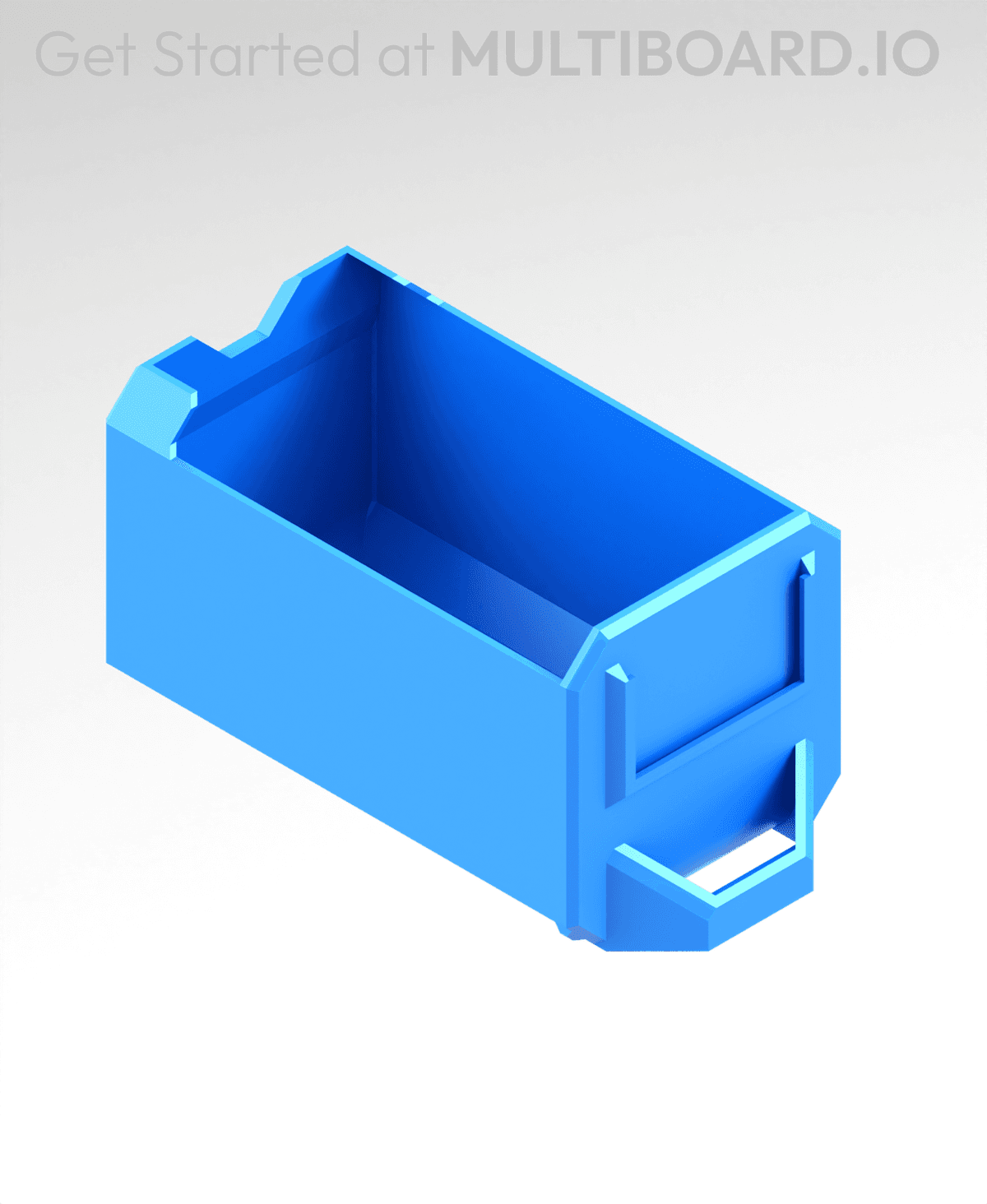 Multibuild Storage 1x1x1.5 LU - Labelled - MultiBin Simple Drawer - 3D model by MultiBuild ...