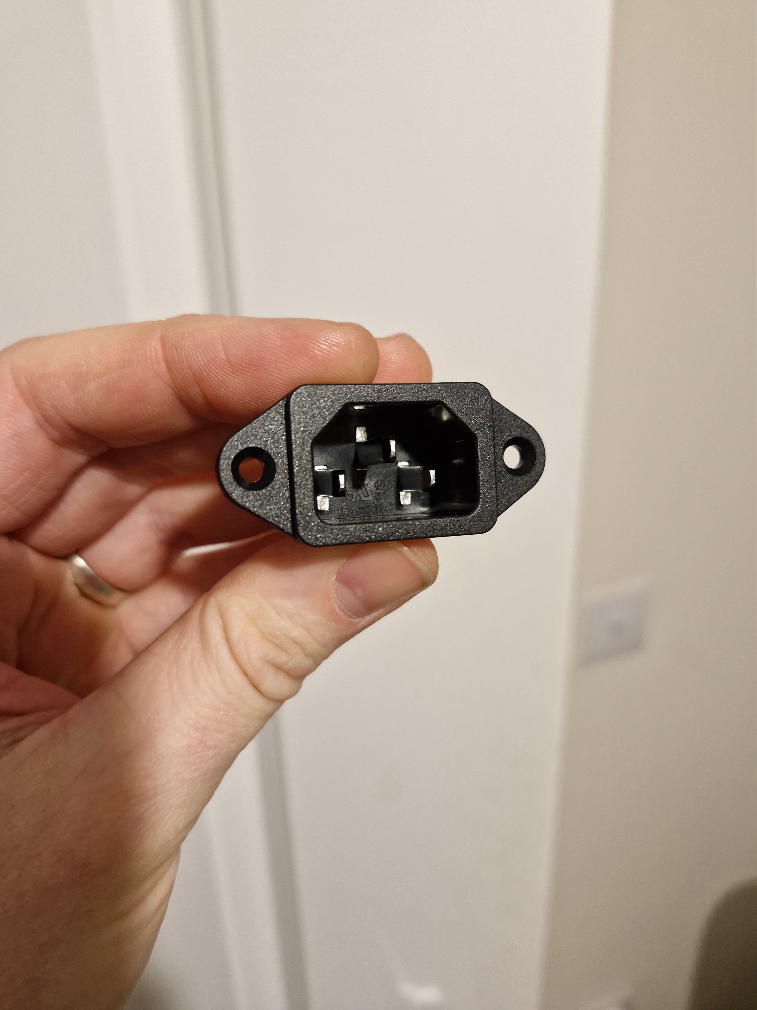 Mains Connection IEC Mains Connection Mount - Kettle Lead - 3D model by kwerkshop on Thangs