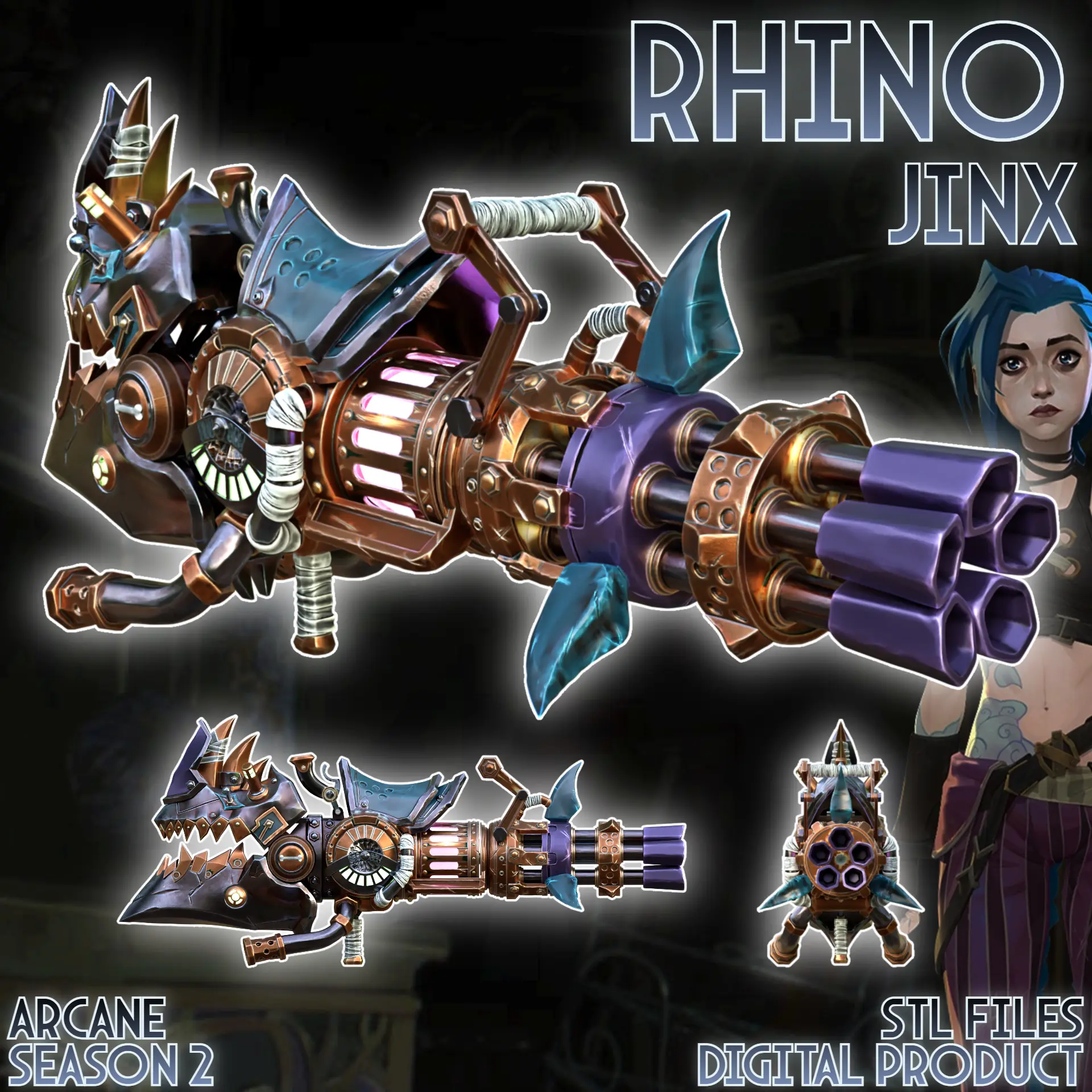 Viktor Hex Staff Cosplay Prop Arcane League of Legends - 3D model by ...