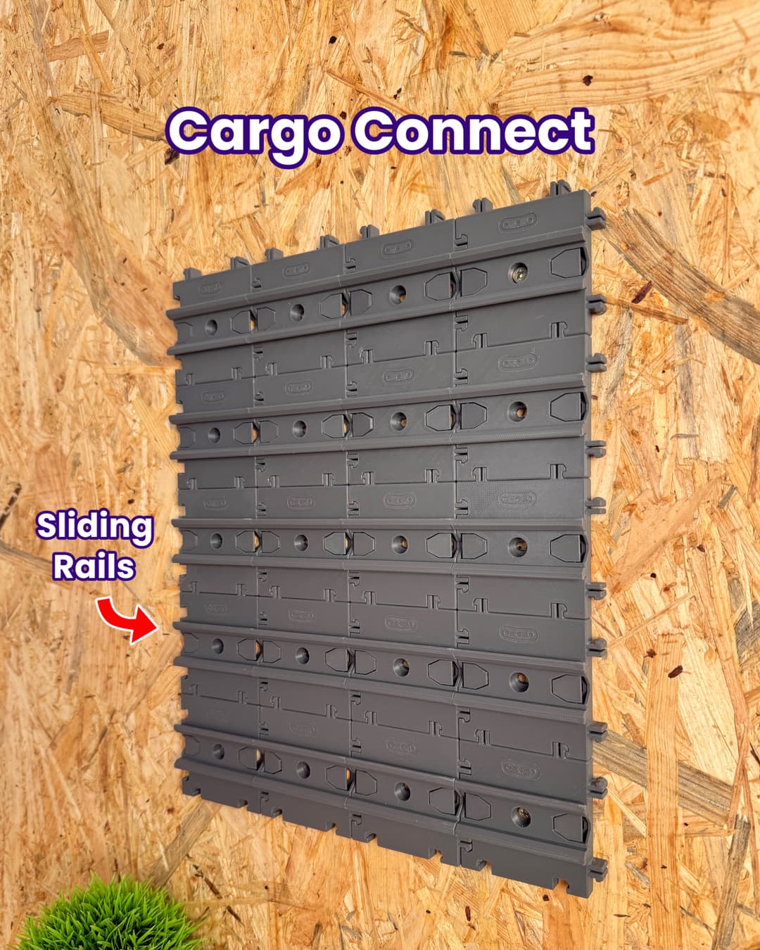 Container Plastic With Rails Cargo Containers - 2x1 (Medium Modular Storage) - 3D model by Play ...