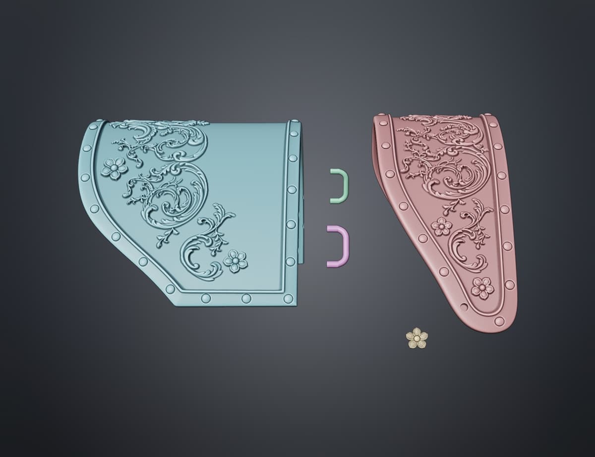 Pattern On Rumi Shoulder Rumi Golden Shoulder Armor - KPop Demon Hunters - 3D model by 3D-mon on ...