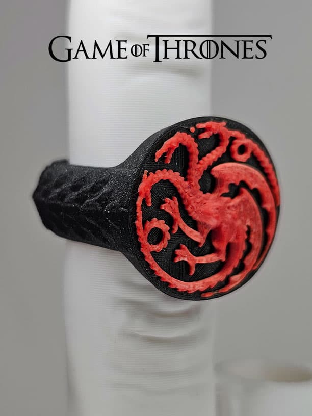 House Rings Got House Targaryen Ring Signet - Game of Thrones - 3D model by Alchemic ...