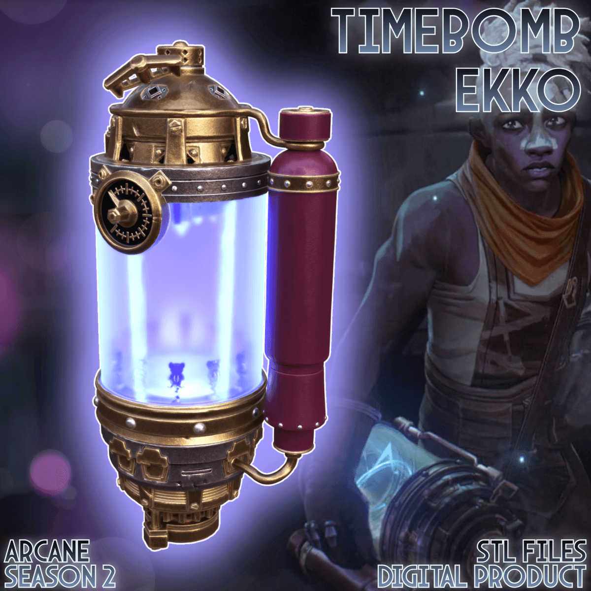 Ekko Timebomb Z Drive Cosplay Prop Arcane League of Legends - 3D model ...
