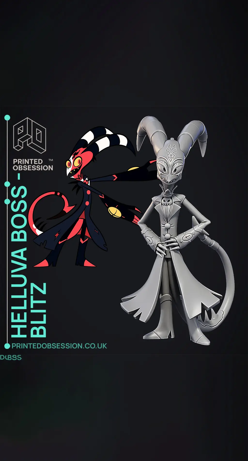 Blitzo Design Blitzo - Helluva Boss - Fan Art - 3D model by printedobsession on Thangs