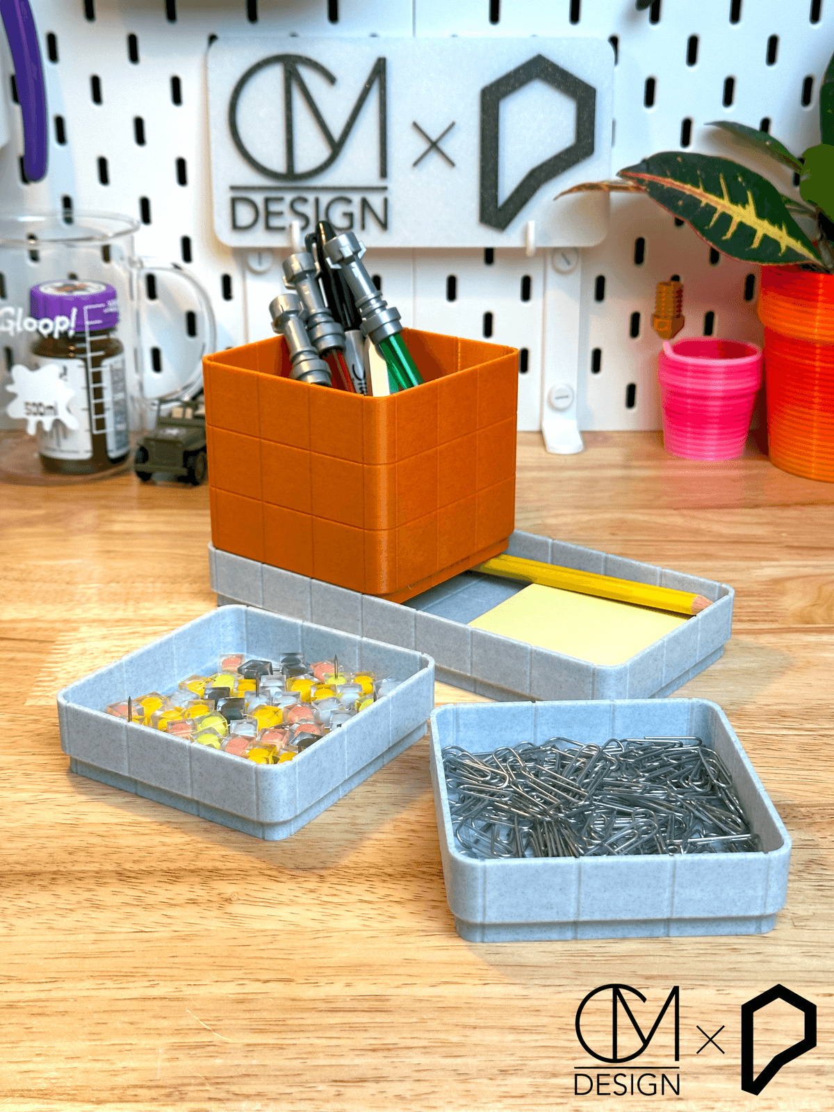 Stackable Sign Tiles Stackable Tile Desk Organizer - 3D model by Protopasta on Thangs