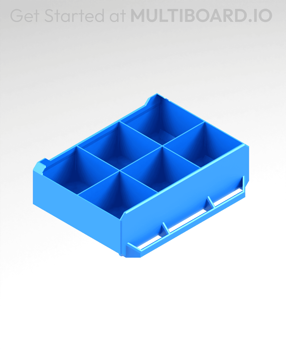 Multibuild Storage 3x1x2 LU - Grid Divided - MultiBin Simple Drawer - 3D model by ...