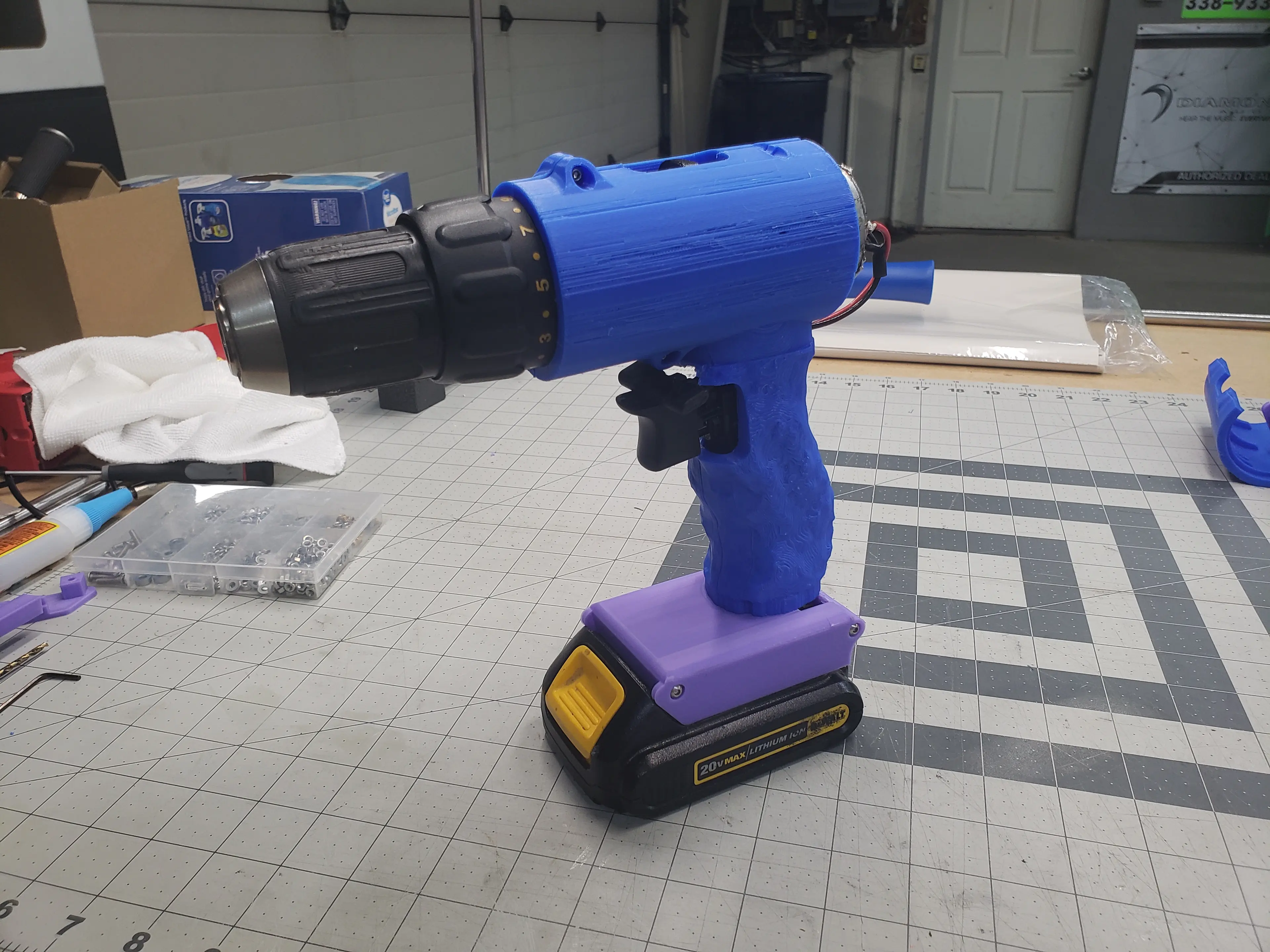 Hand Tool Shell Design DeWalt Drill Shell with 3D Scanned Grip - 3D model by blake3dcake on Thangs