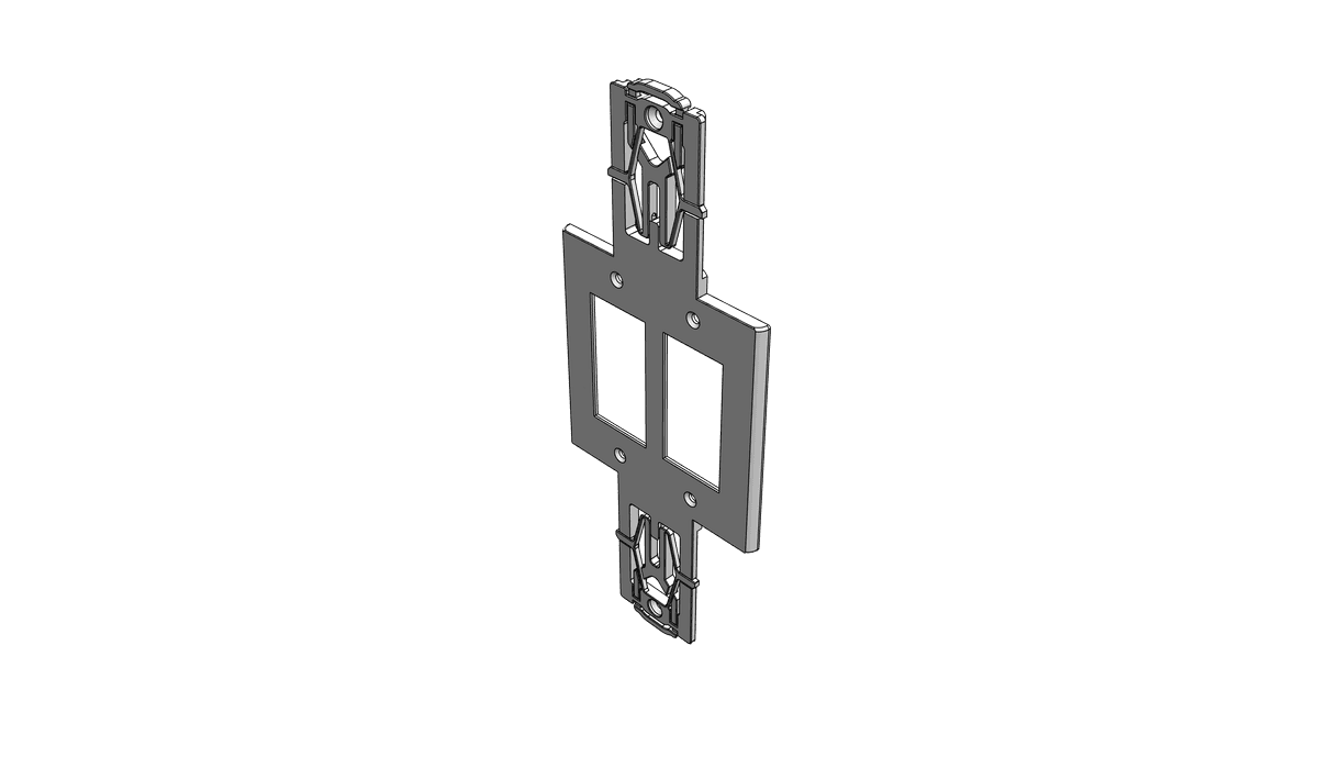 M2b Rocker Switches A22 - Double-Gang Double-Sided Rocker Switch Style WallPlateMate - 3D ...