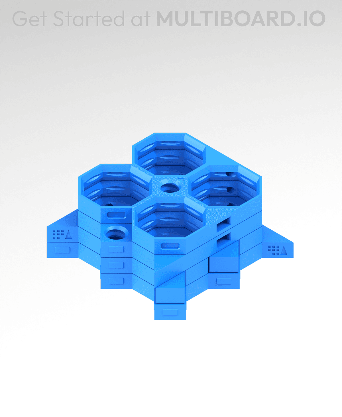 Multiboard Stack 2x2 MU - All Corners Grid Interfitted - MultiBoard Octagon Plate - 4x ...
