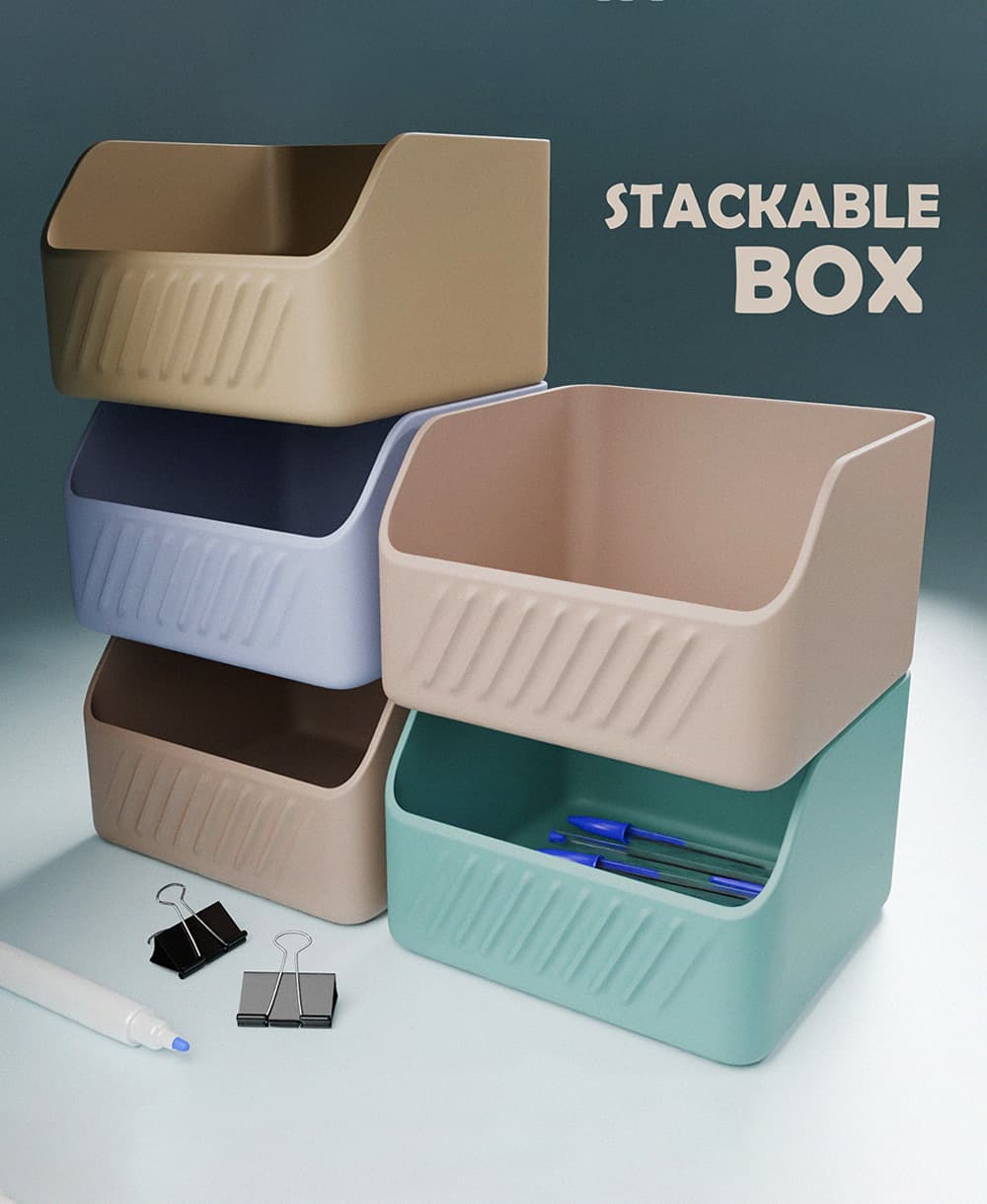 Storage Boxes Officeworks Stackable Stackable Office Box - 3D model by EniNiDesign on Thangs