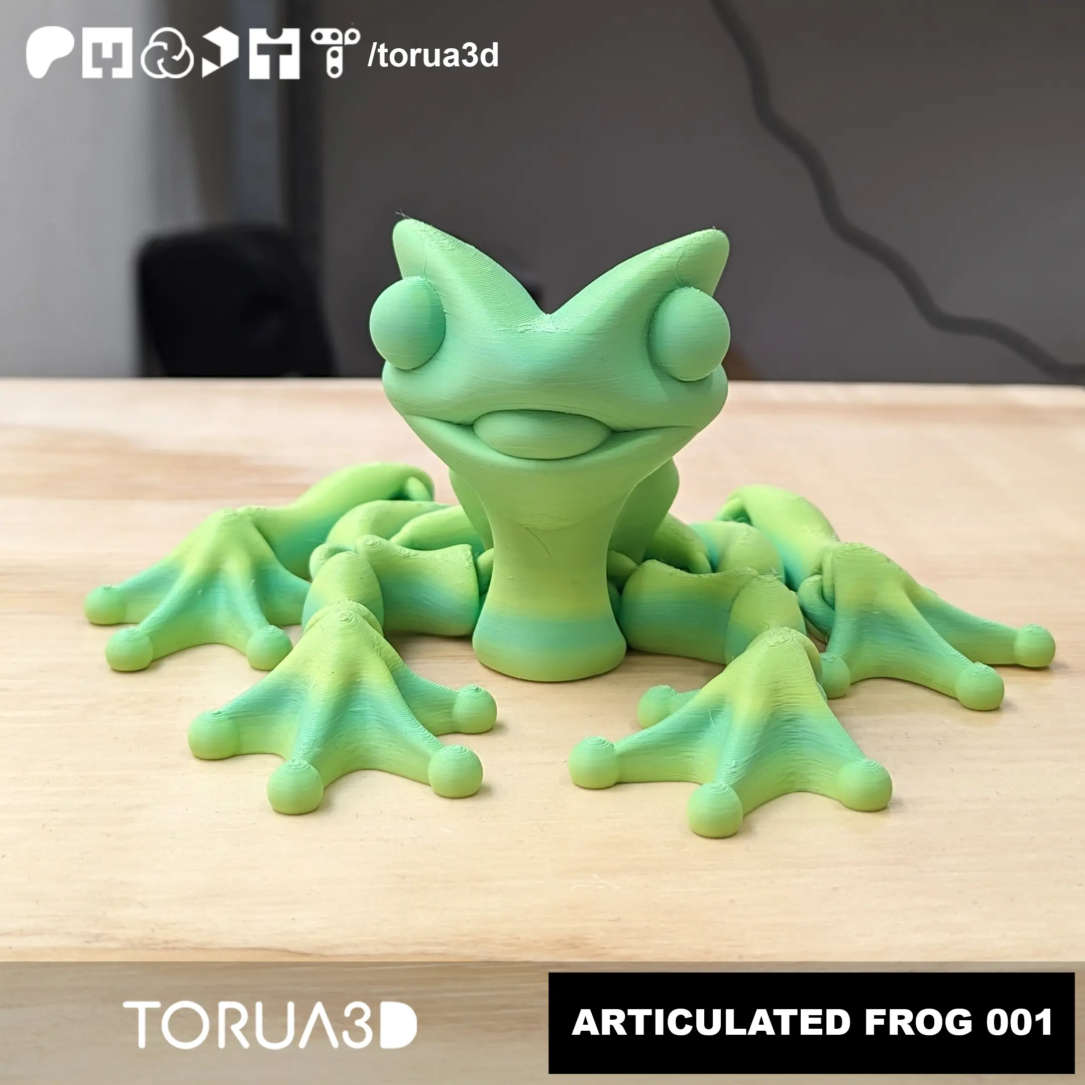 Strawberryfrog Stl ARTICULATED FROG 001 | STL File - 3D model by TORUA3D on Thangs