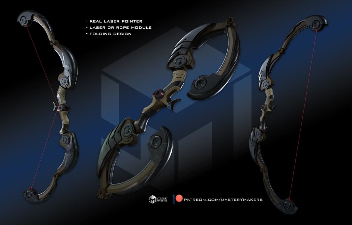 Predator Hanging Rope Predator Badlands folding bow with laser and rope modules - 3D model by ...