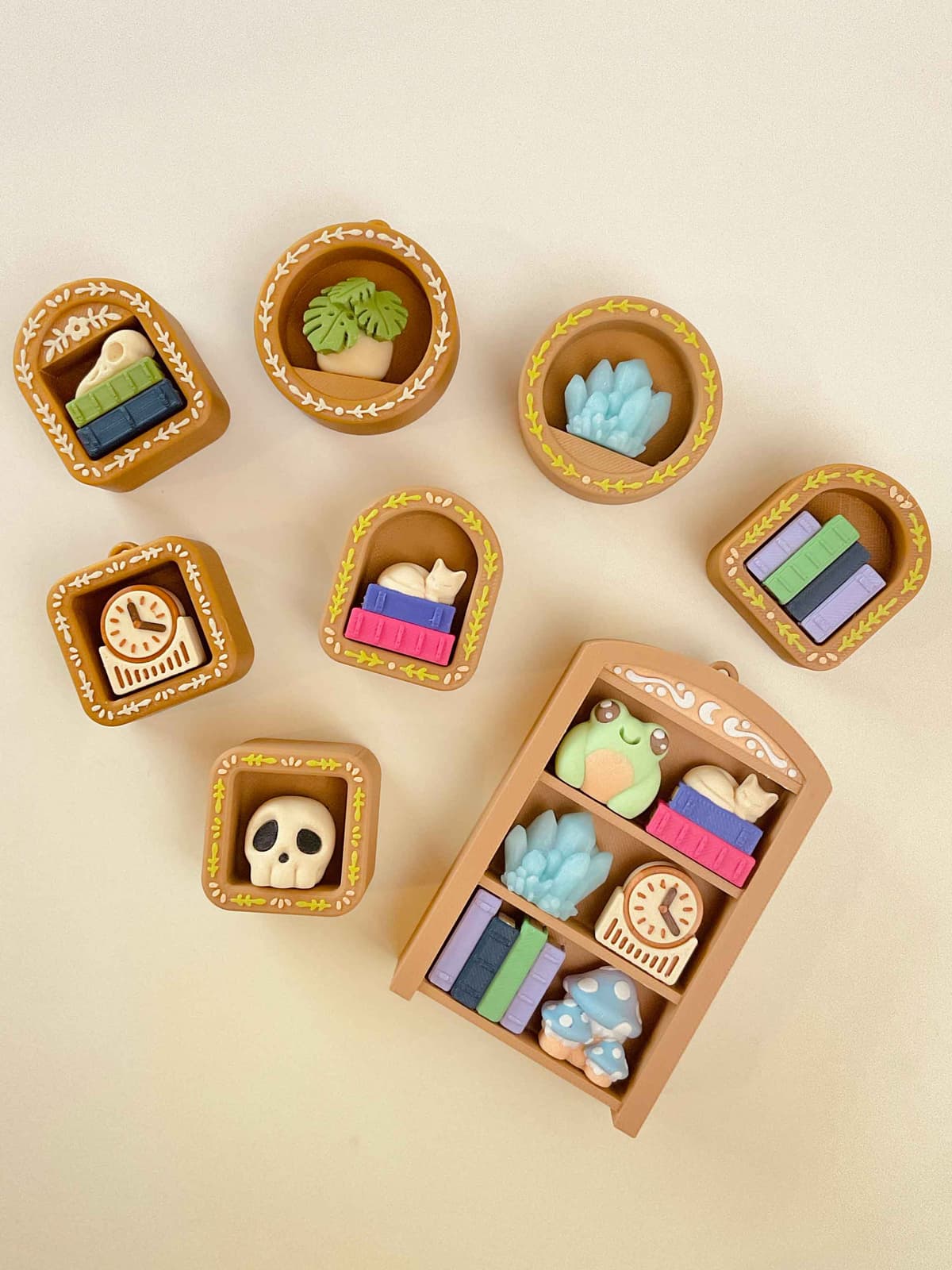 Nook Key Chain Mini Book Nook Clicker Keychain Fidget Toy Bundle - 3D model by ...