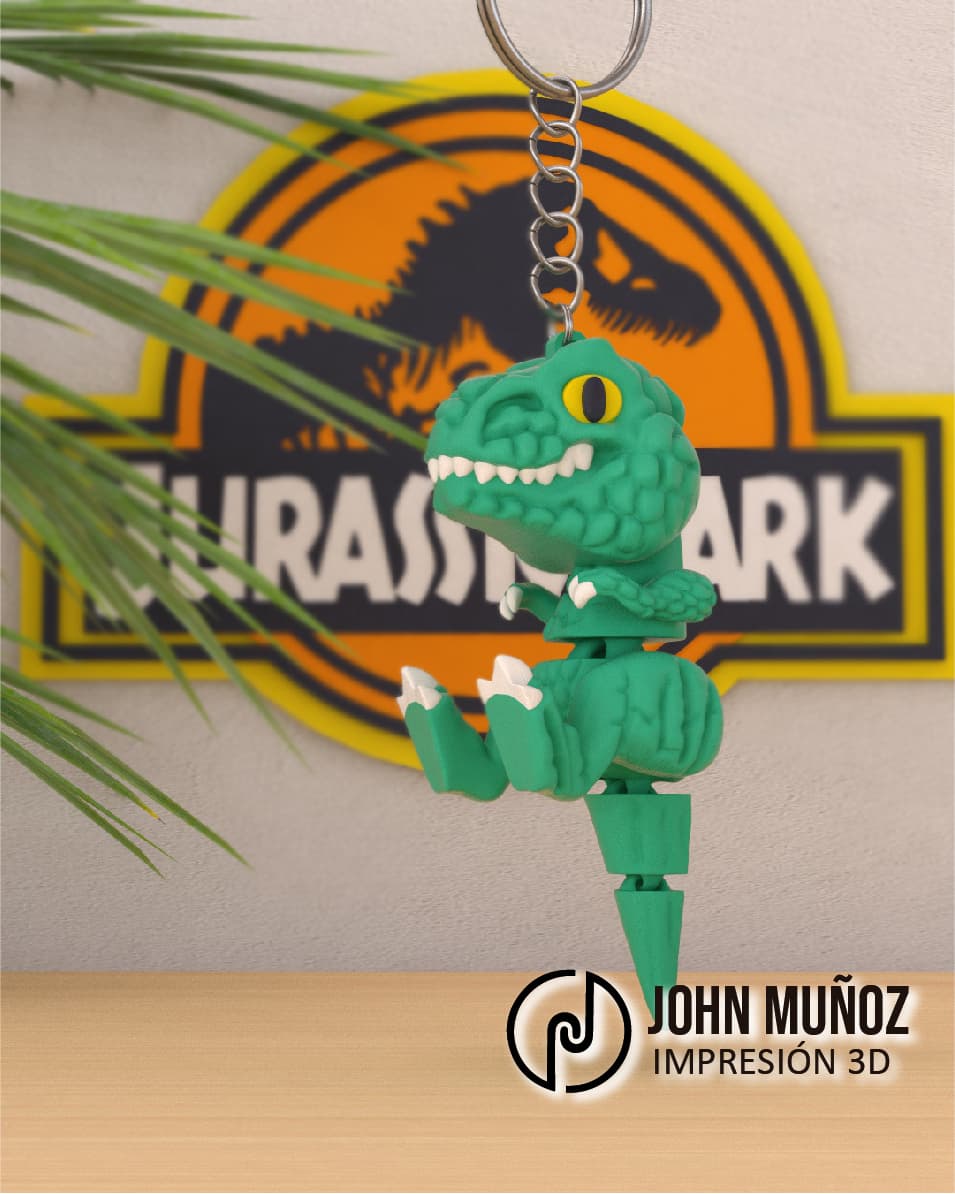 T Rex Keychains Tiny T rex - Articulated Version & Keychain - 3D model by Jhon Muñoz on ...