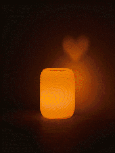 Mini Led Heart Heart Glow Mini Lamp – Valentine’s LED Tealight Holder with Heart ...