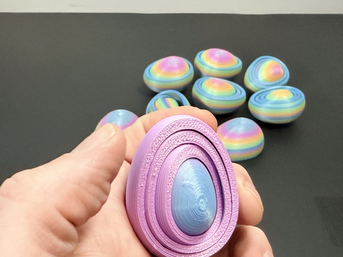 Shell Fidget R7 Gyro Egg Fidget | Layered Shell Fidget Toy with Hidden Cavity ...