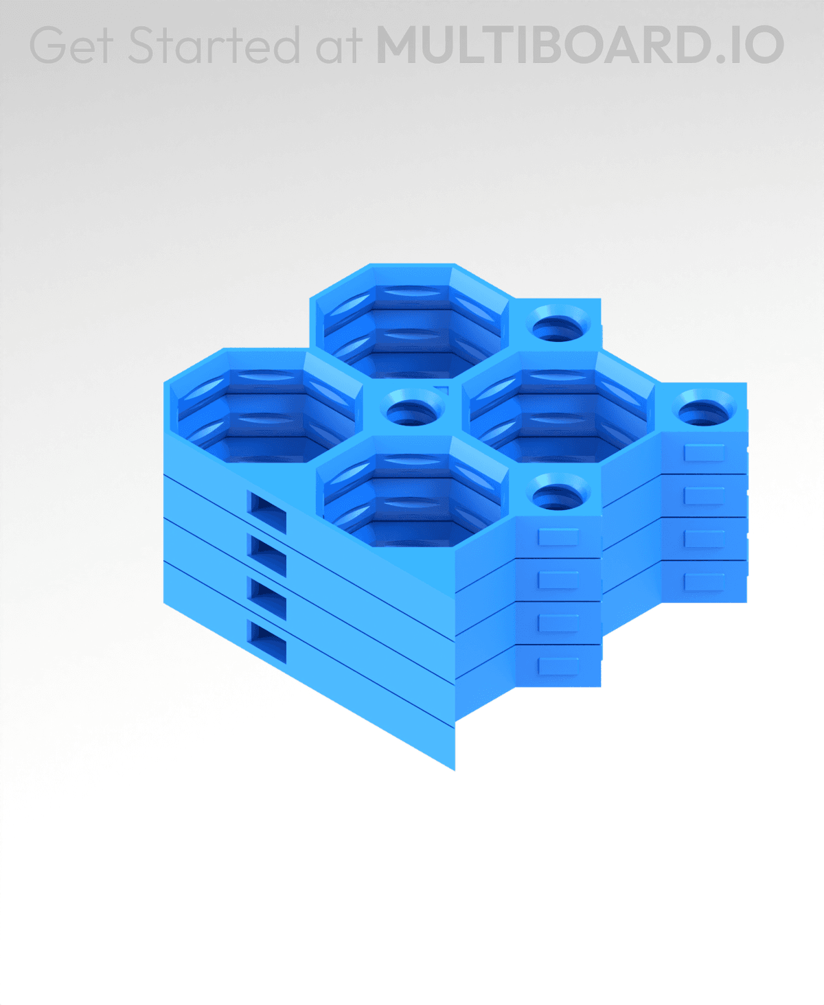 Multiboard Stack 2x2 MU - Bottom Grid Interfitted - MultiBoard Octagon Plate - 4x ...
