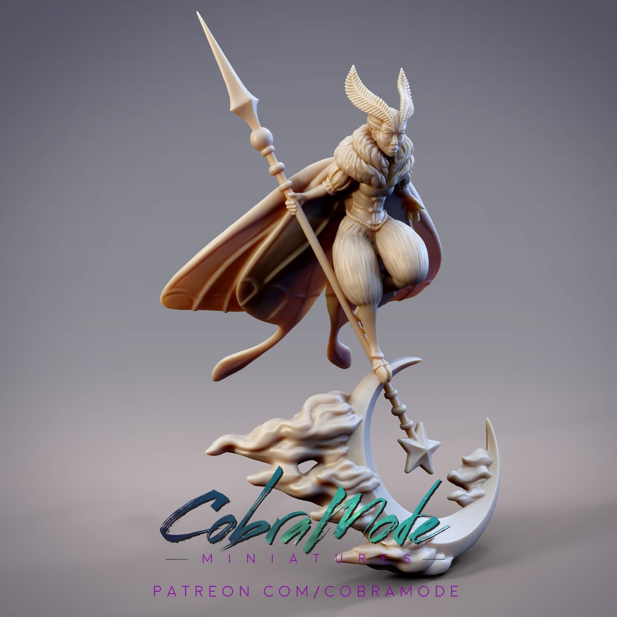 Mothfolk Mothfolk Moon Mage - Psychidae, Noctuoidea Mage (Pre-Supported) - 3D ...